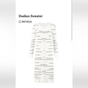 Cabi Dashes Sweater White Dress